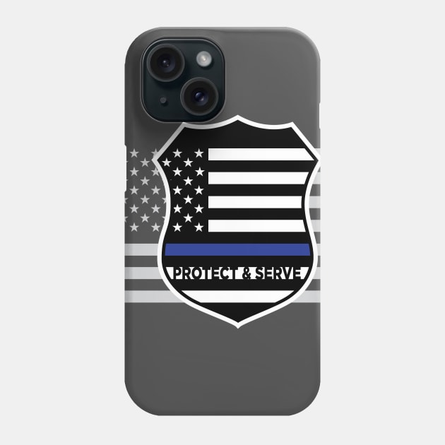 Thin blue line Phone Case by Shapetrix