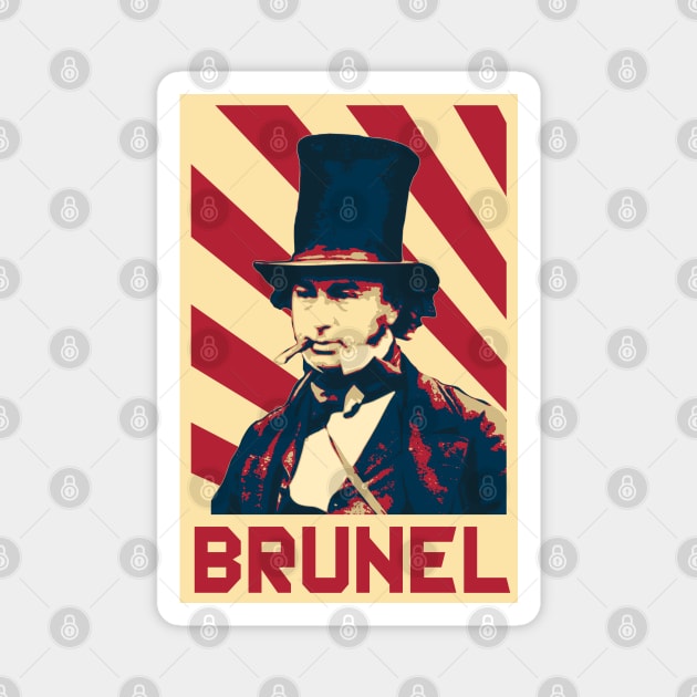 Isambard Kingdom Brunel Retro Magnet by Nerd_art