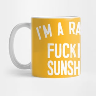 I'm A Ray Of Fucking Sunshine Glass Cup With Wood Lid and Straw