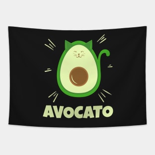 Avocado Avocato Funny Cats Art Tapestry