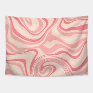 Retro Liquid Swirl Abstract Pattern. Hippie trippy swirl 70s. Tapestry