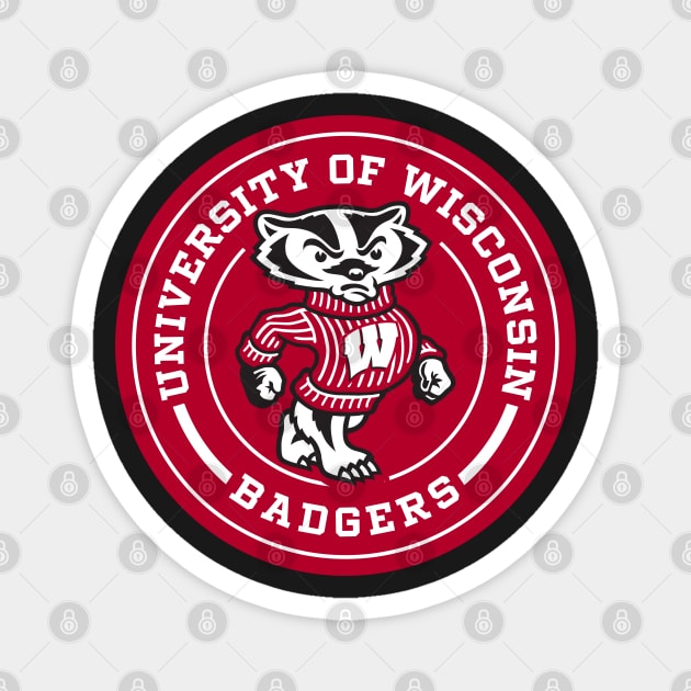 UW - Madison Circle Magnet by Josh Wuflestad