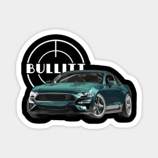 bullitt Mustang GT 5.0L V8 Classic steve mcqueen Muscle Car Magnet