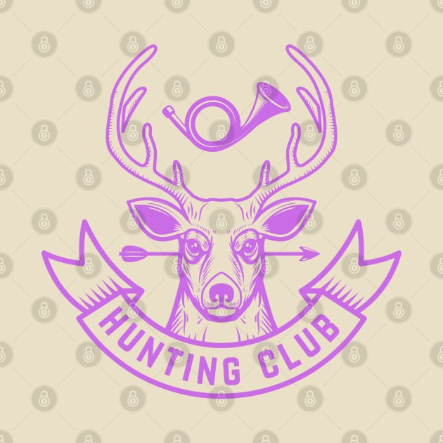 Emblem template of hunting emblem with deer head. Design by RubyCollection