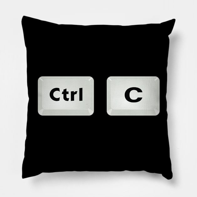 Control Copy Paste Ctrl Plus Gift Matching Couple Pillow by Grabitees