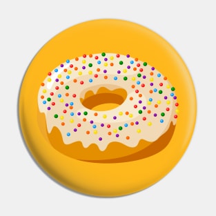 Vanilla Glazed Donut with Sprinkles Pin