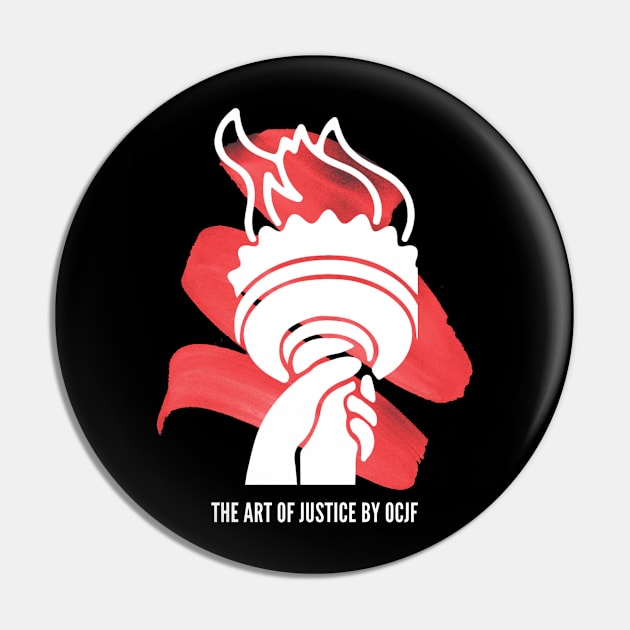 Art of Justice Torch Pin by OCJF