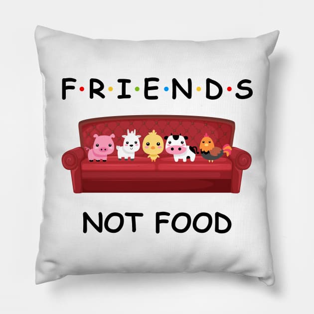 Friends not food Pillow by Periaz