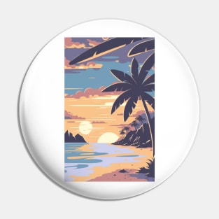 Sunset at the beach Pin