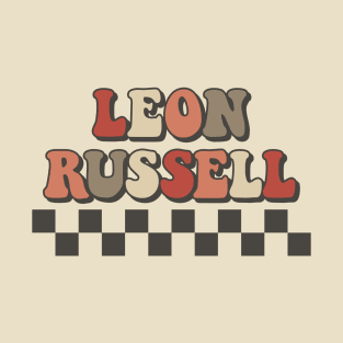 Leon Russell Checkered Retro Groovy Style T-Shirt