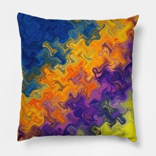 Modern Abstract Colorful Art Pillow