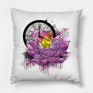 A Tranquil Time - Abstract Lotus Pillow