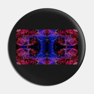 Colorful Abstract Stylized Galaxy Repeating Pattern Pin