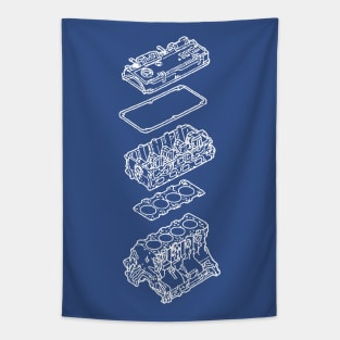 Inline-Four Engine Tapestry