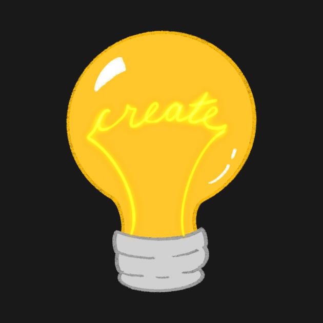 “Create” lightbulb by FernheartDesign