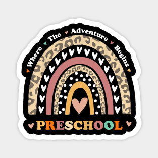 Back To School Preschool Where The Adventure Begins Rainbow Magnet