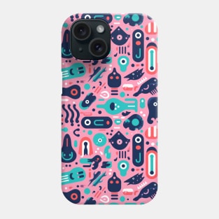 Playful Arena: Whimsical Monster Mates Phone Case
