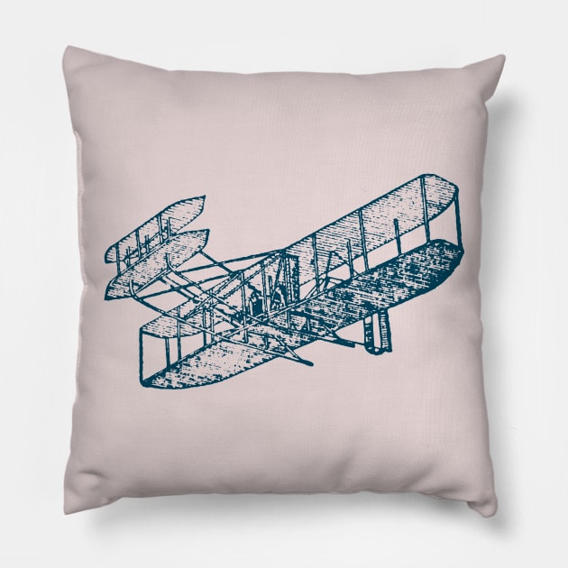 Historical plane design Pillow by UniqueDesignsCo