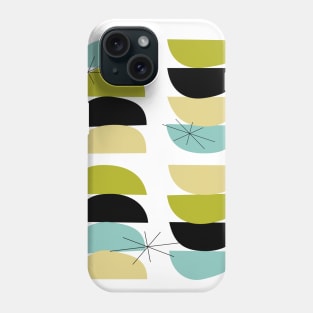 Turquoise Yellow Green Black Scandinavian Half Circles Phone Case