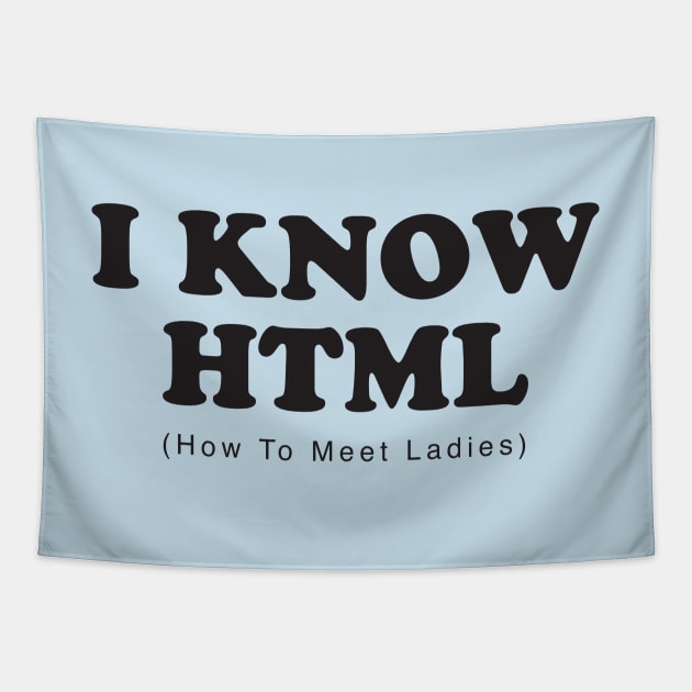 I Know HTML - How To Meet Ladies Tapestry by DubyaTee