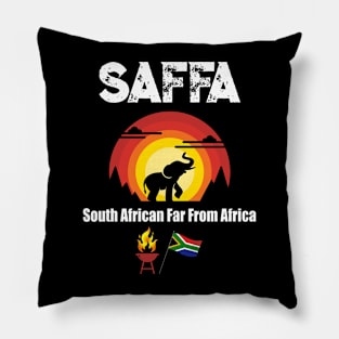 Saffa South African far from Africa braai t shirt Pillow