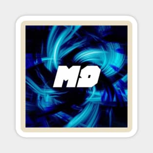 M9 Block Logo with Blue Swirl Background Magnet