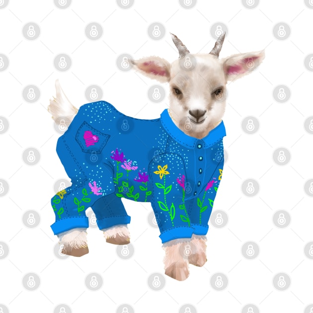 Goat in a Onesie by Tinka Collective