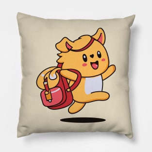 Cute kawaii cat drawing Pillow