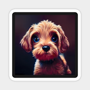 Cute Puppy Dog, Yorkshire Terrier Art Magnet