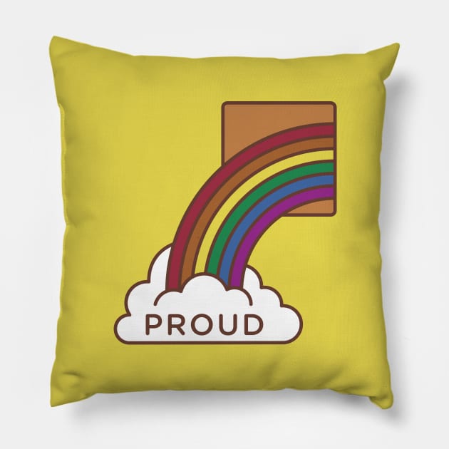 Out & Proud Rainbow Pillow by matthmacedo