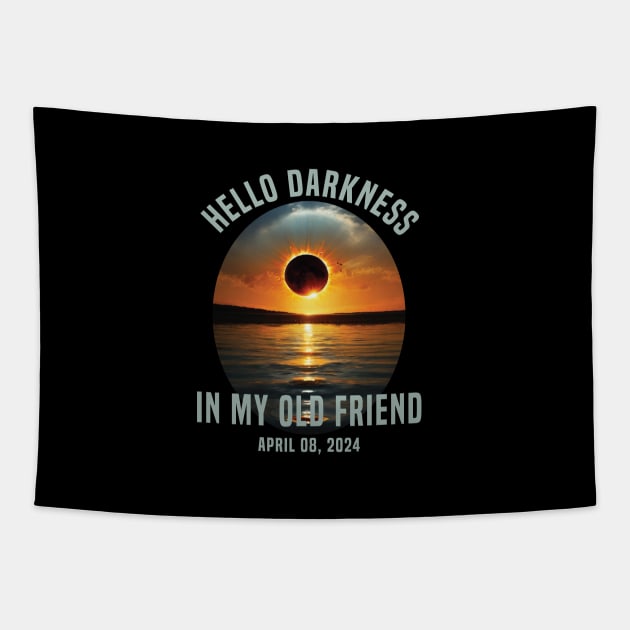 Solar Eclipse Hello Darkness My Old Friend Tapestry by Uniqueify