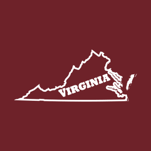 Virginia Outline Text T-Shirt