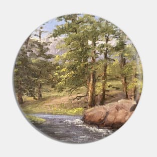 River Tree Landscape Pin