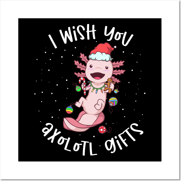 Funny Christmas Axolotl - Christmas Axolotl - Posters and Art Prints