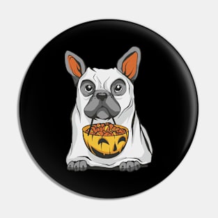 Halloween Hound: Bulldog Treats Pin