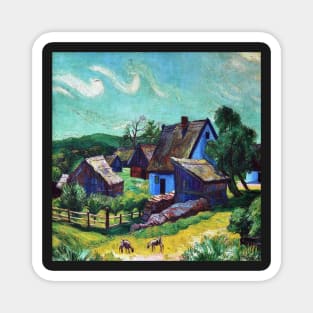 Farmhouses in the Morning Magnet