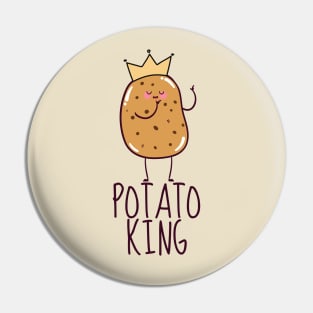 Potato King Funny Pin