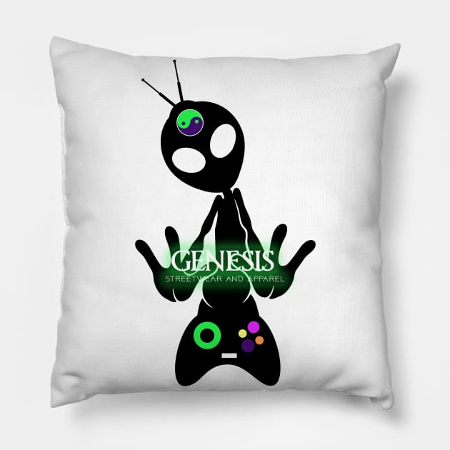 Genesis Streetwear -  Alien Gamer Pillow by retromegahero