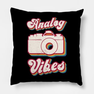 Retro Photographer Vintage Analog Vibes Pillow