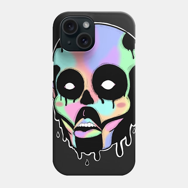 Melting Skull (No Cross) Phone Case by Artist_Kei