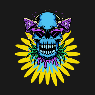 traditional tatto : cute skull with flower T-Shirt