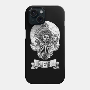 Zodiac leo skull. Phone Case