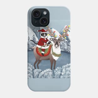 Santa Claws on Reindeer Full Phone Case