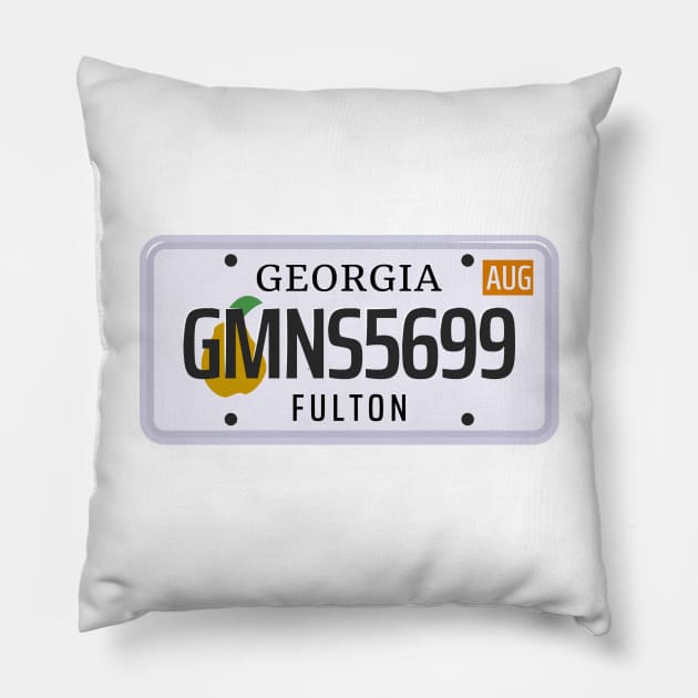 Georgia License Plate Pillow by kani