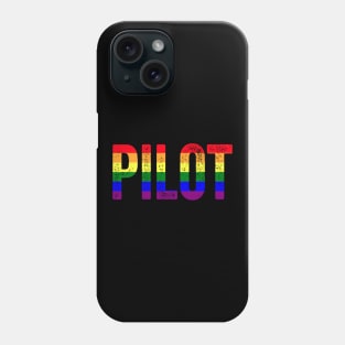 Pilot rainbow stripe Phone Case