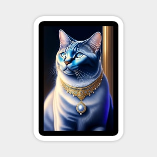 Shimmery Blue British Shorthair Magnet