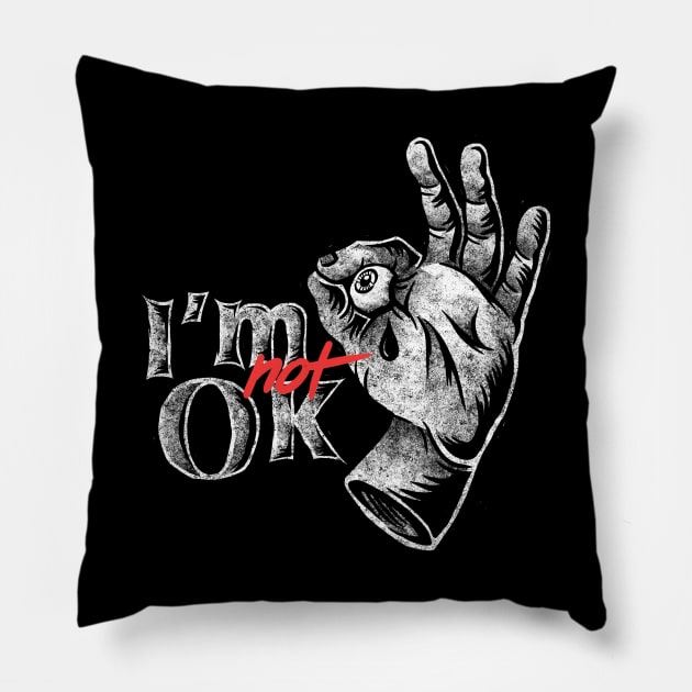 I'm NOT ok Pillow by saimen