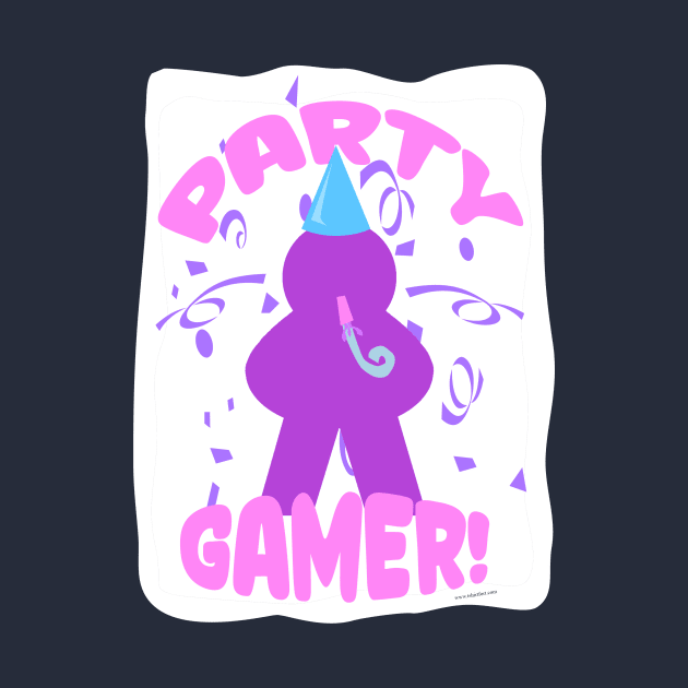 Party Gamer Fun Meeple Boardgame Slogan by Tshirtfort