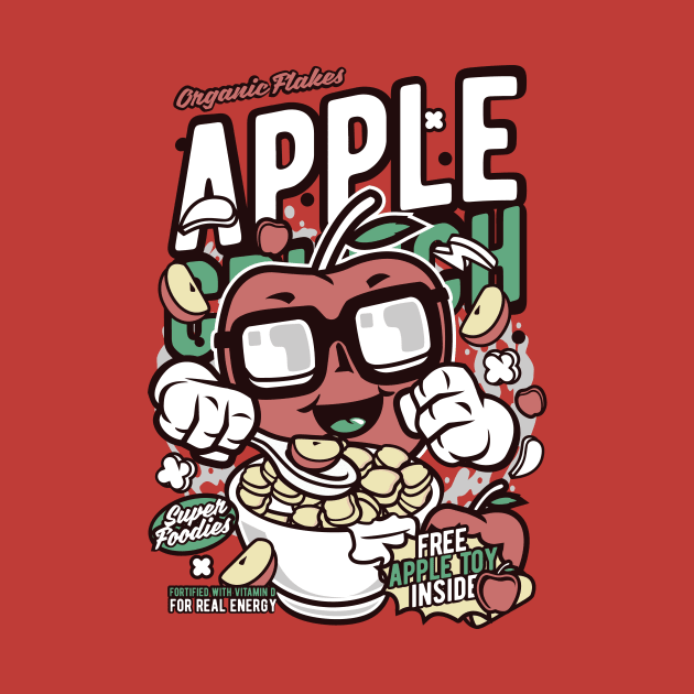 Retro Cereal Box Apple Crunch // Junk Food Nostalgia // Cereal Lover by Now Boarding