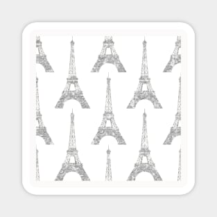 Silver Pattern Neck Gaiter Eifel Towers Silver Neck Gator Magnet